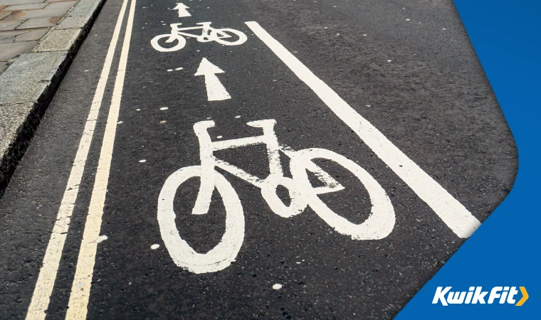 cycle lane on the road