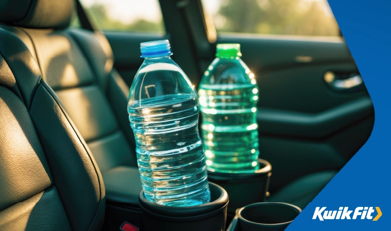 stay hydrated with water in the car